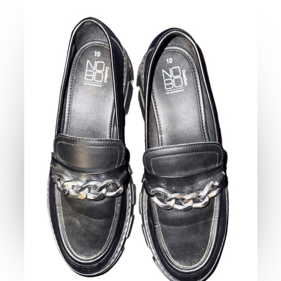 No Boundaries Chunky Heeled Lug Sole Platform Loafers Preppy Academia Gothic 10 - Picture 2 of 6